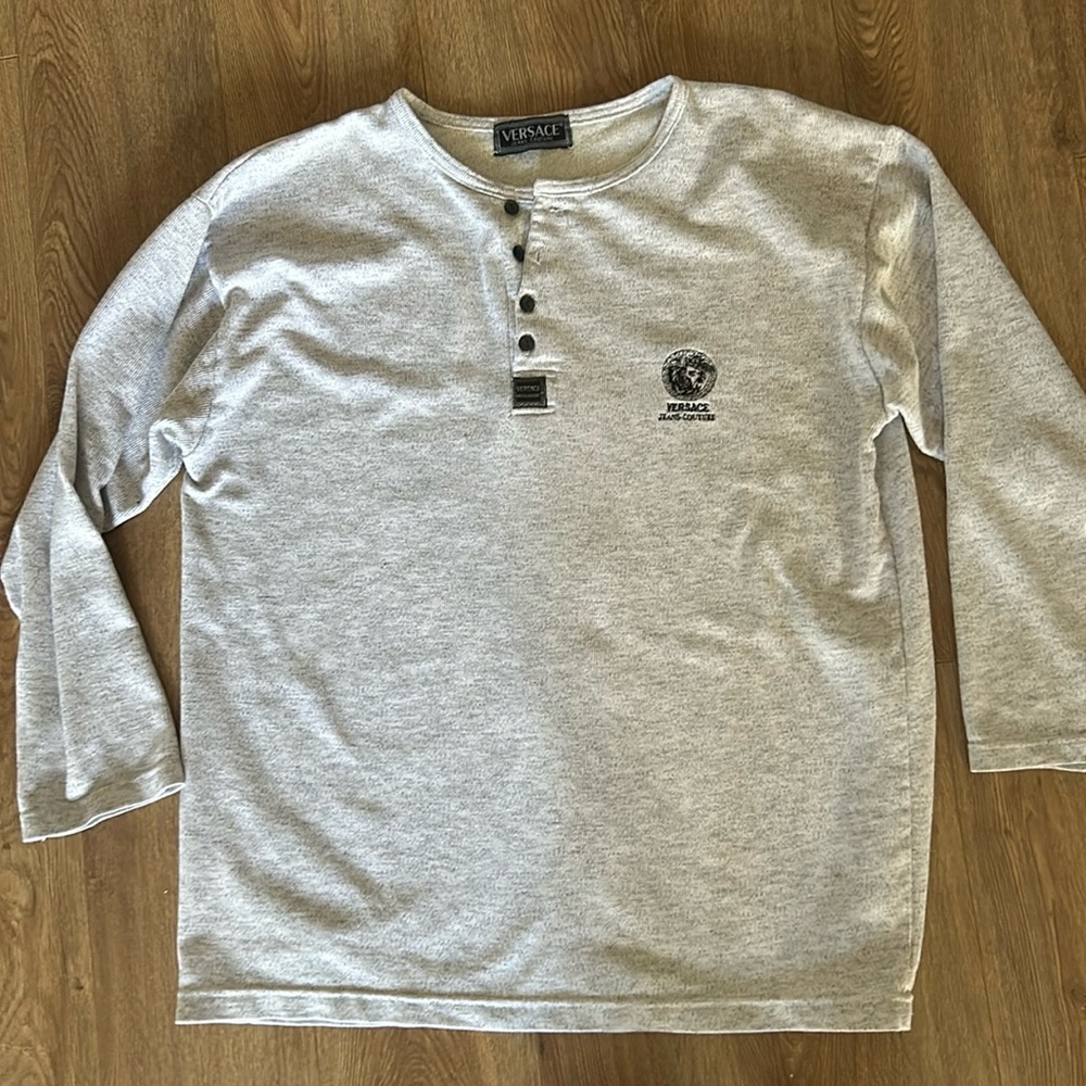 Versace Jeans Collection button up crew neck size S/M vintage